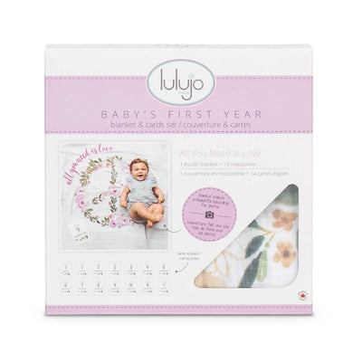 Lulujo prva godina set dekica i kartice All You Need Is Love pakiranje - BabyLaura