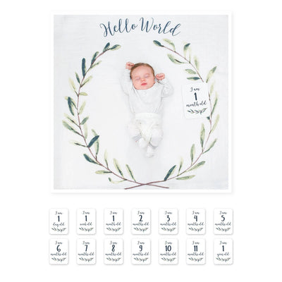 Lulujo prva godina set dekica i kartice Hello World - BabyLaura