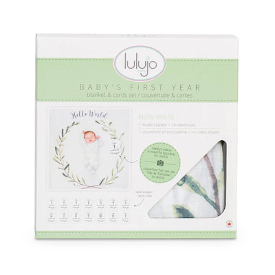 Lulujo prva godina set dekica i kartice Hello World pakiranje - BabyLaura