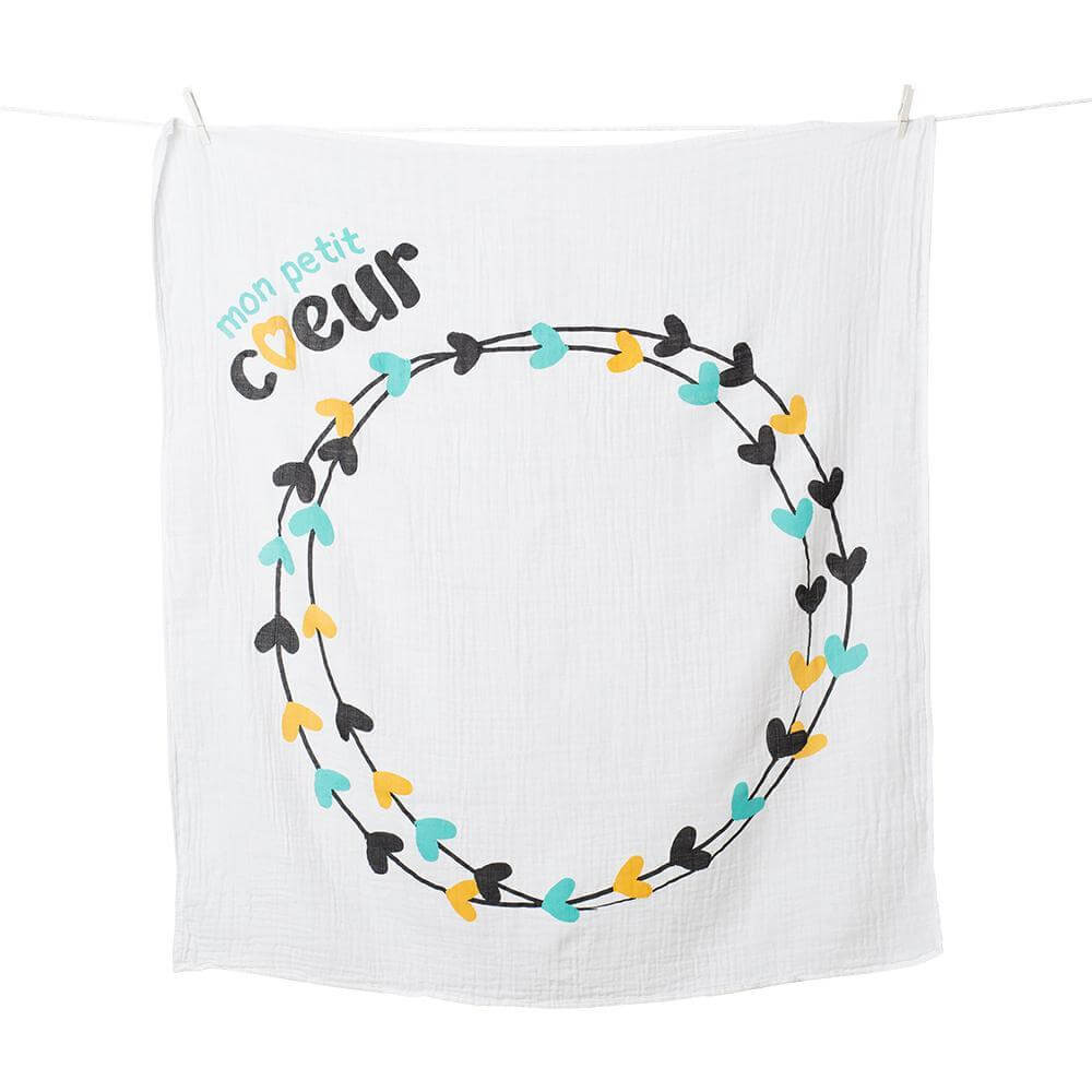 Lulujo prva godina set dekica i kartice Mon Petit Coeur - samo dekica - BabyLaura