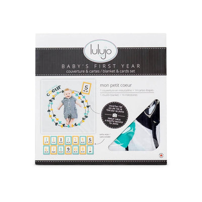 Lulujo prva godina set dekica i kartice Mon Petit Coeur pakiranje - BabyLaura