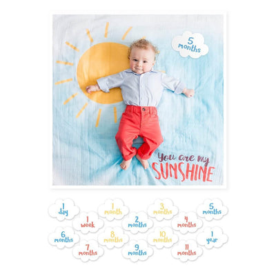 Lulujo prva godina set dekica i kartice You Are My Sunshine - BabyLaura