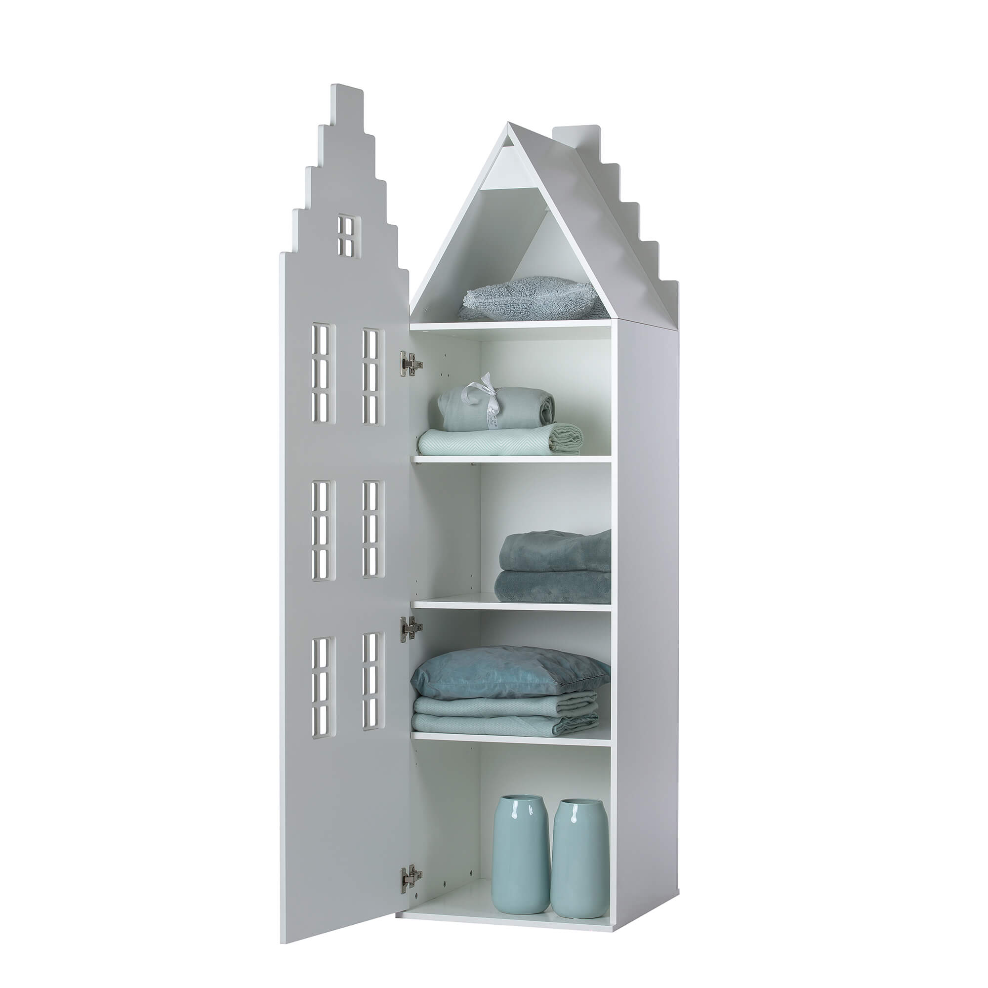 This is Dutch Kast van een Huis® Amsterdam ormar bijeli stepenice otvoren - BabyLaura