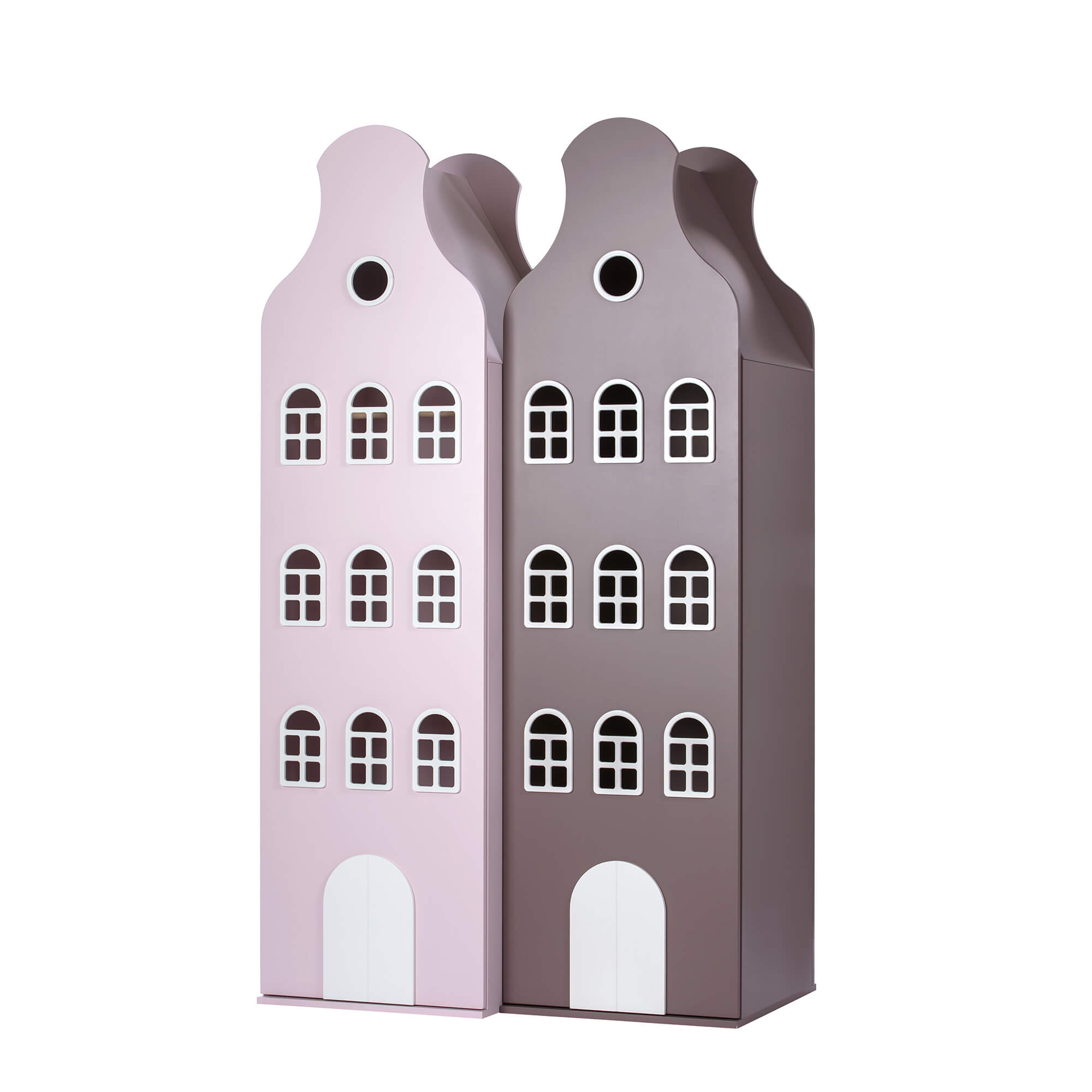 This is Dutch Kast van een Huis® Amsterdam ormari pastel rozi i sivosmeđi - BabyLaura