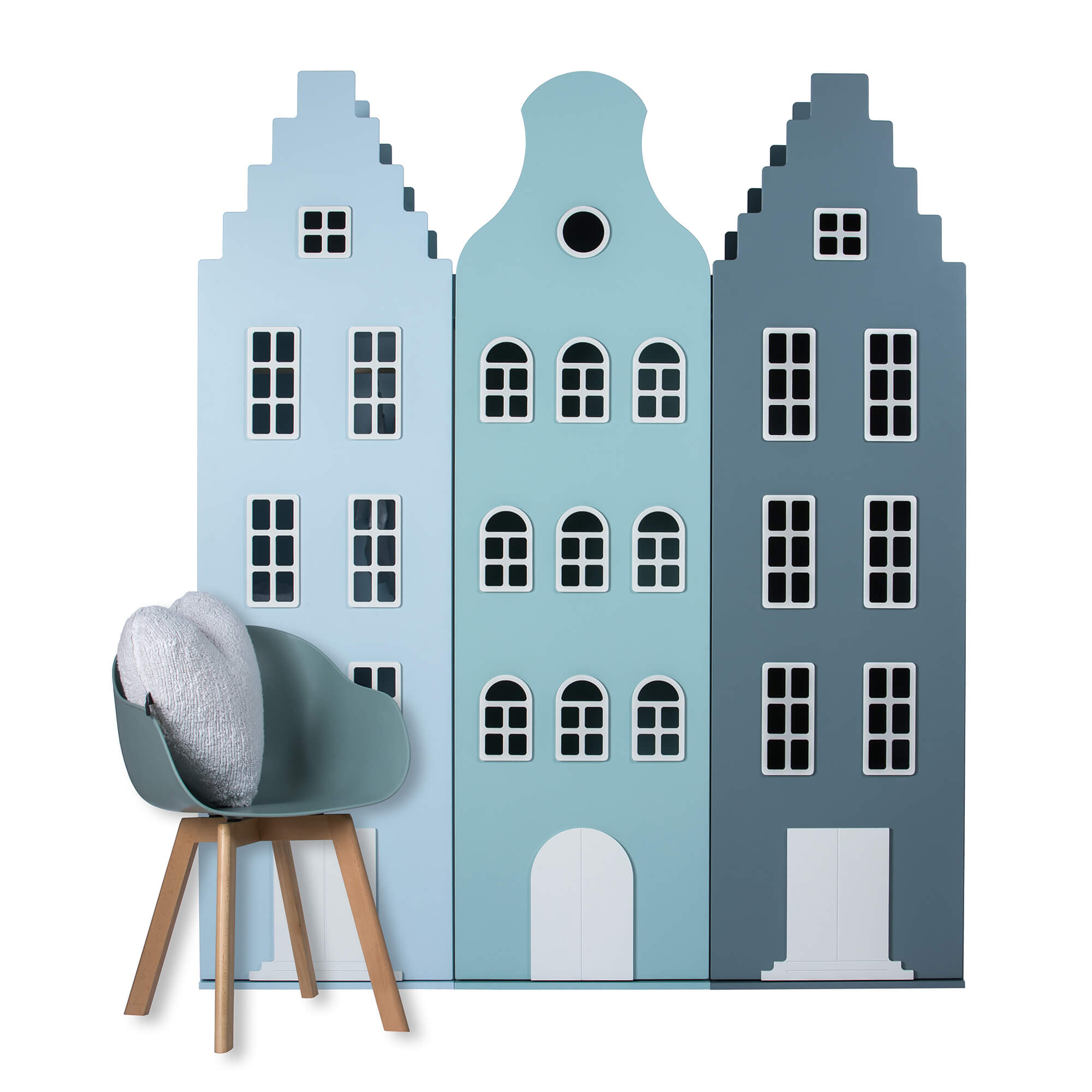 This is Dutch Kast van een Huis® Amsterdam ormari razne boje sa stolicom - BabyLaura