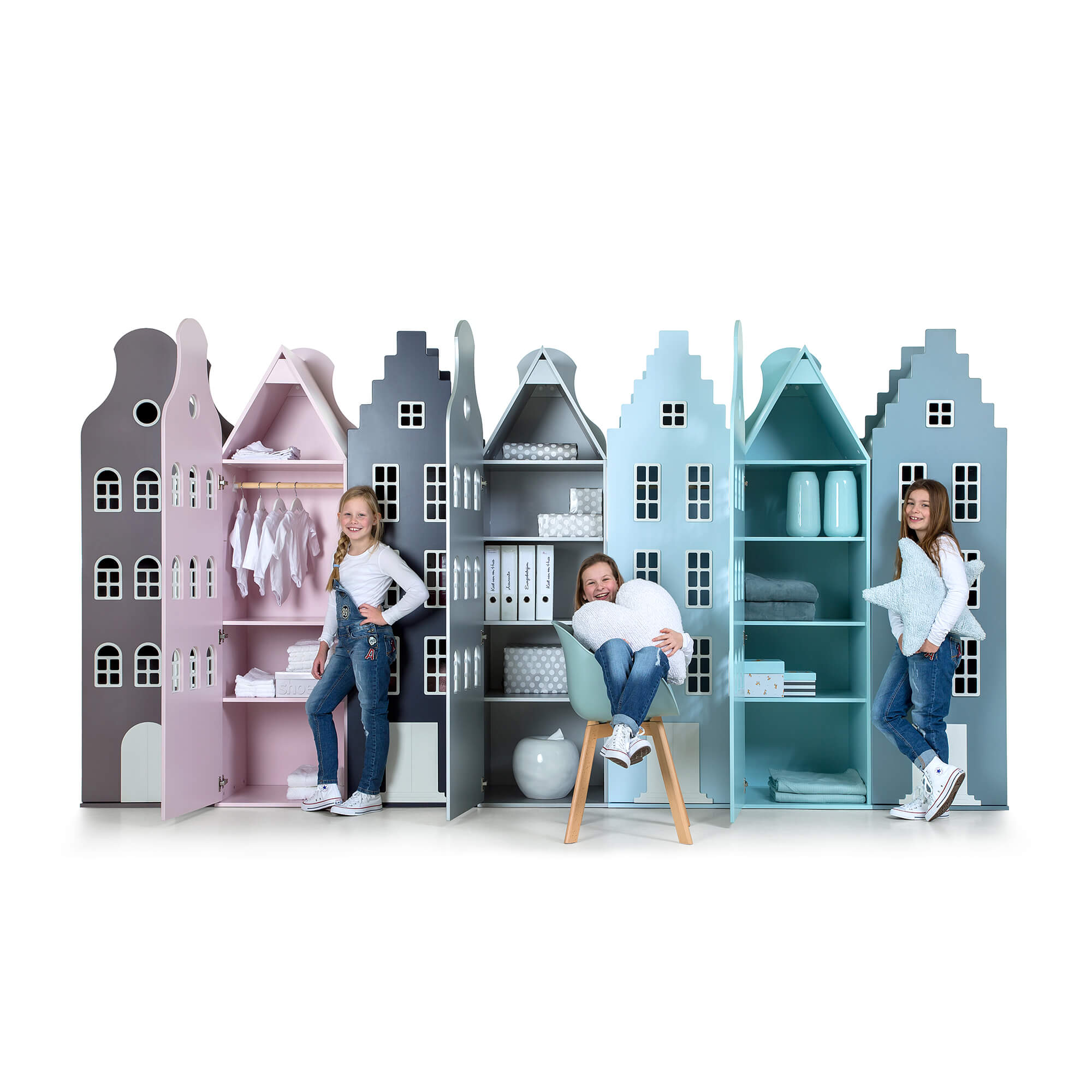 This is Dutch Kast van een Huis® Amsterdam ormari razne boje sa djecom - BabyLaura