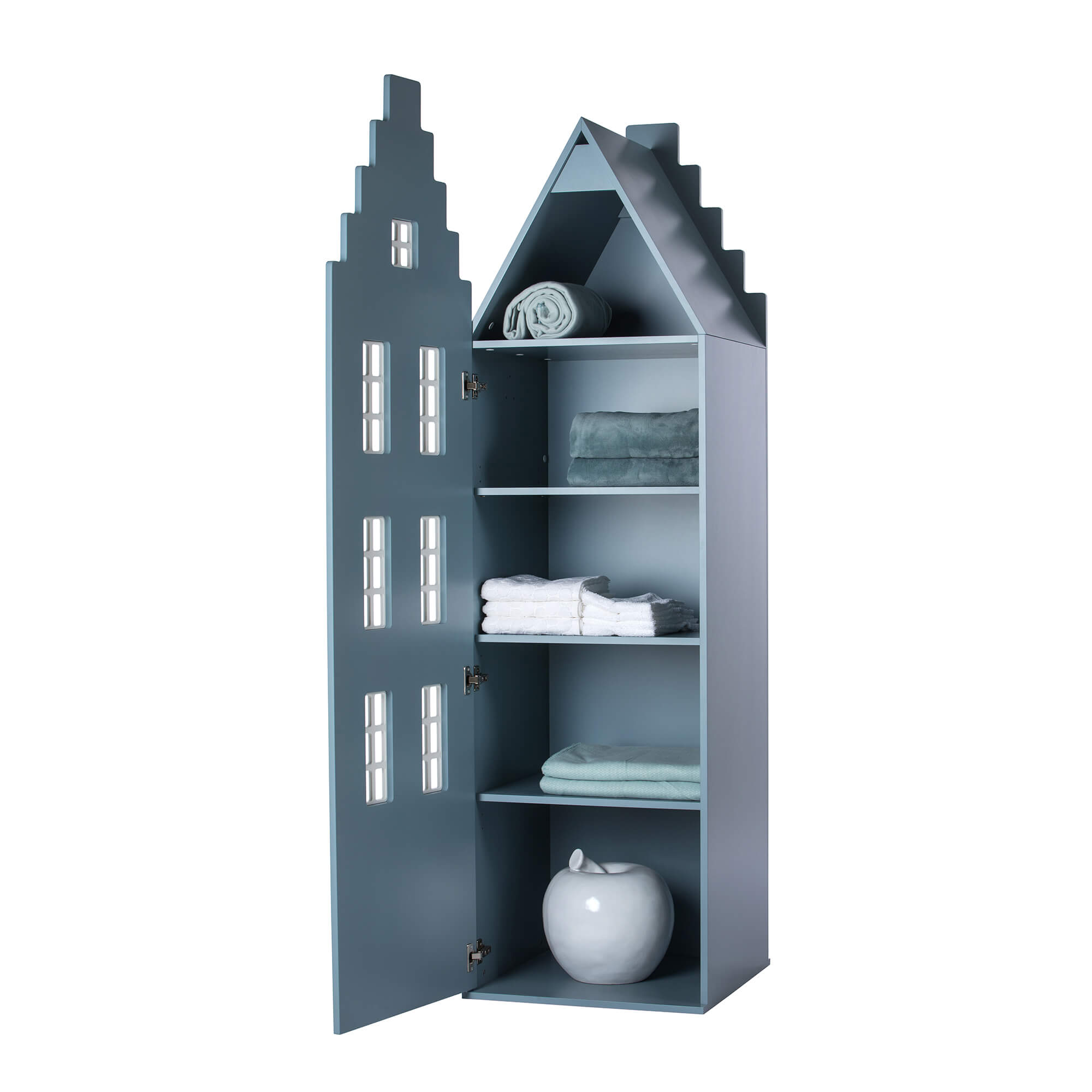 This is Dutch Kast van een Huis® Amsterdam ormar petrolej stepenice otvoren - BabyLaura