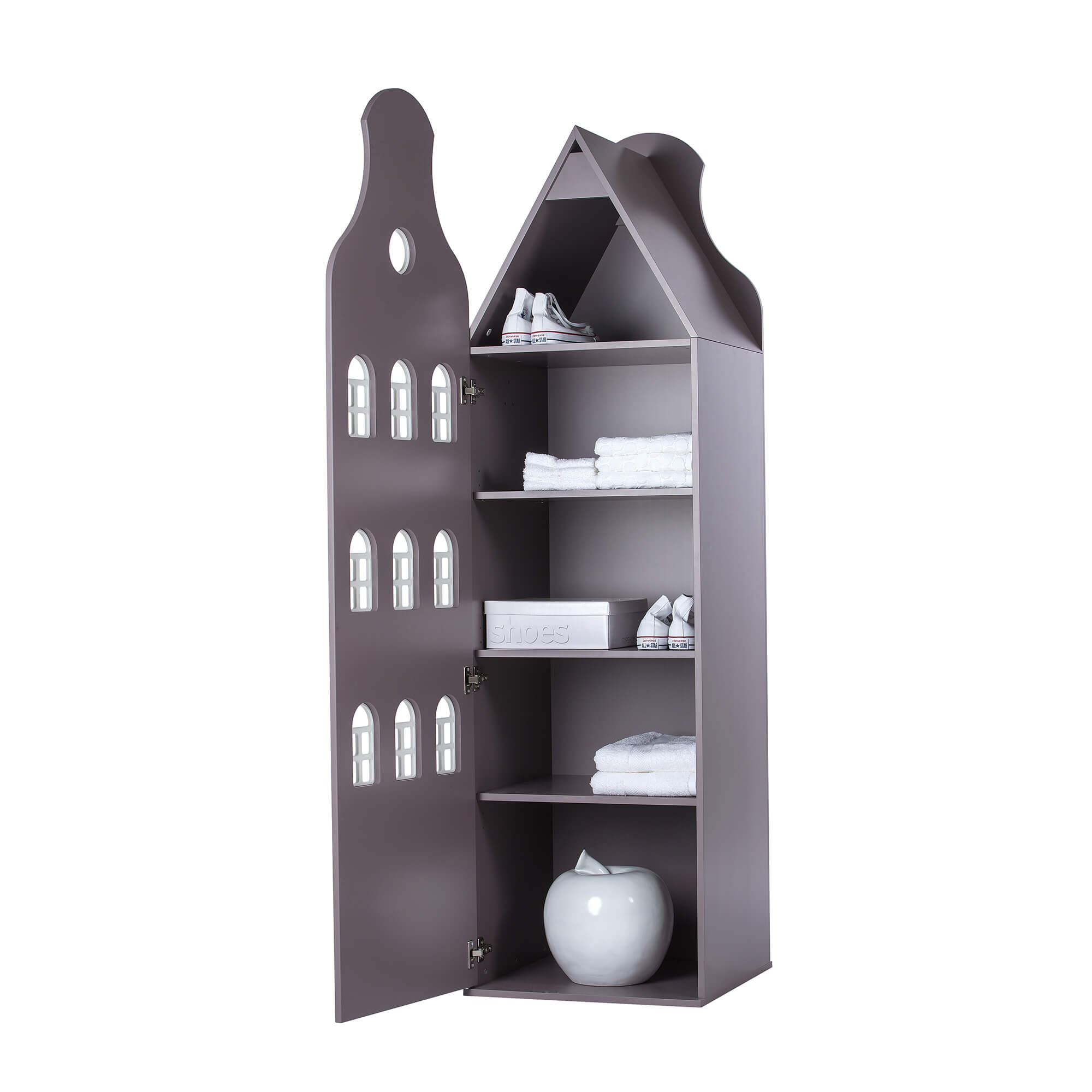 This is Dutch Kast van een Huis® Amsterdam ormar sivosmeđi zvono otvoren - BabyLaura