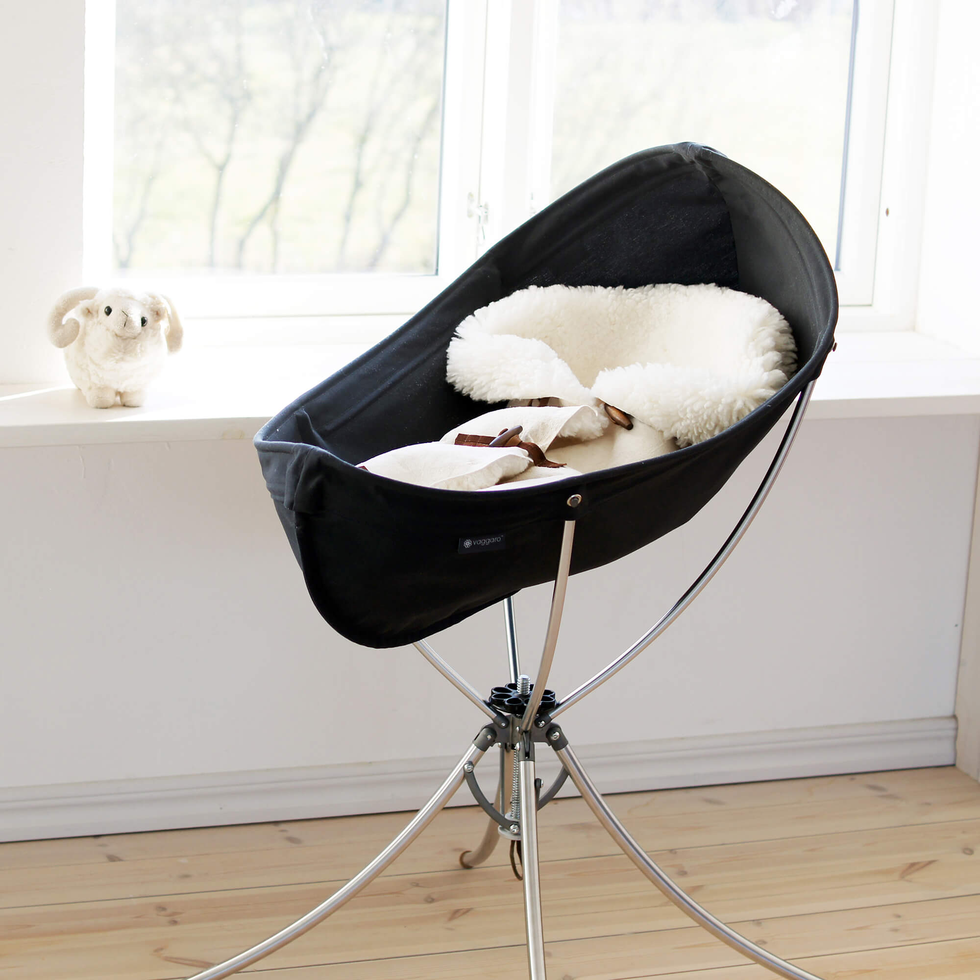 Vaggaro® One set 3u1 grafit kolijevka sa krznom - BabyLaura