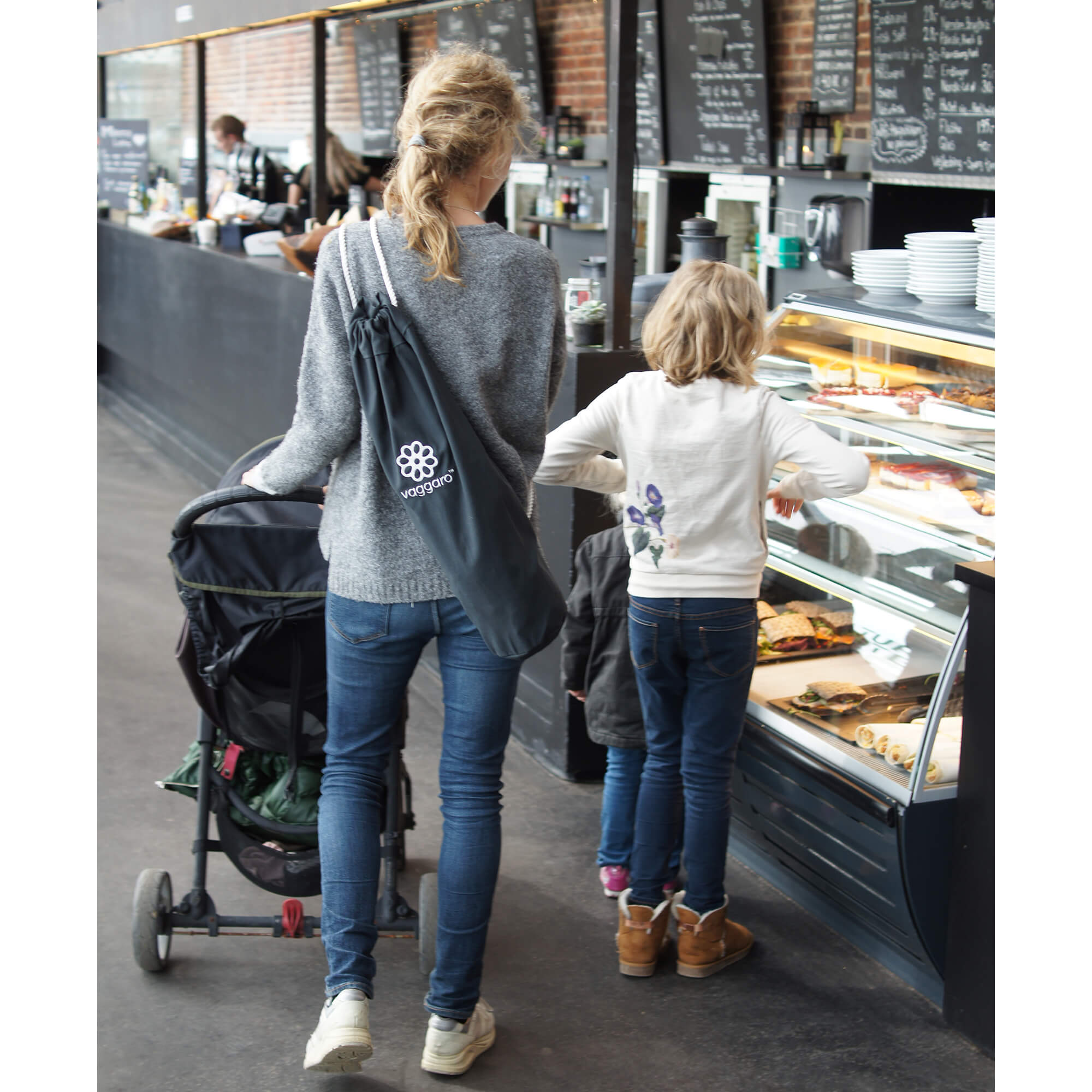 Vaggaro® One set 3u1 grafit postolje u putnoj torbi nošeno na ramenu - BabyLaura