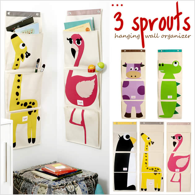 3 Sprouts Zidni organizator Flamingo